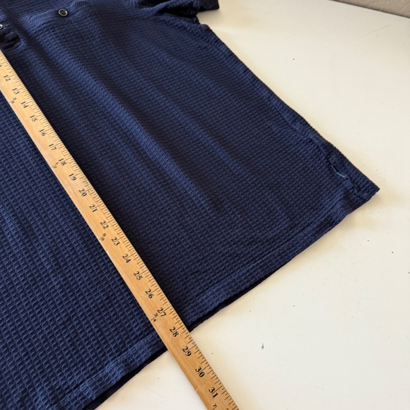Ted Baker London Dark Navy Soft Textured Designer Polo Shirt Mens 6 / 2XL - Picture 6 of 7